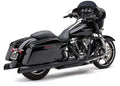 Cobra 909 Uppercut Slip-ONS Black FLH/FLT 17-25 6269RB for Harley-Davidson