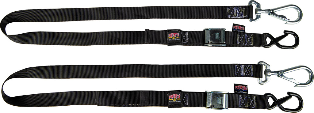 Powertye 1 1/2 in. Fat Straps w/ Soft Tie and Swivel Secure Hook