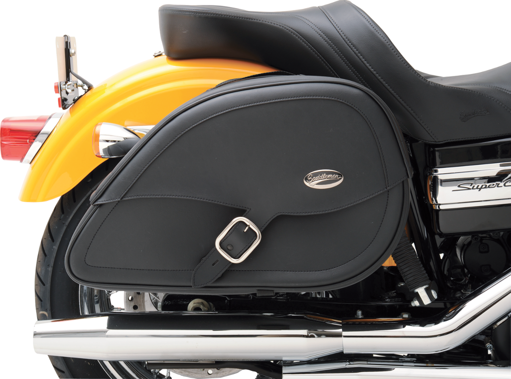 Saddlemen Drifter Teardrop Saddlebags with Shock Cutaway
