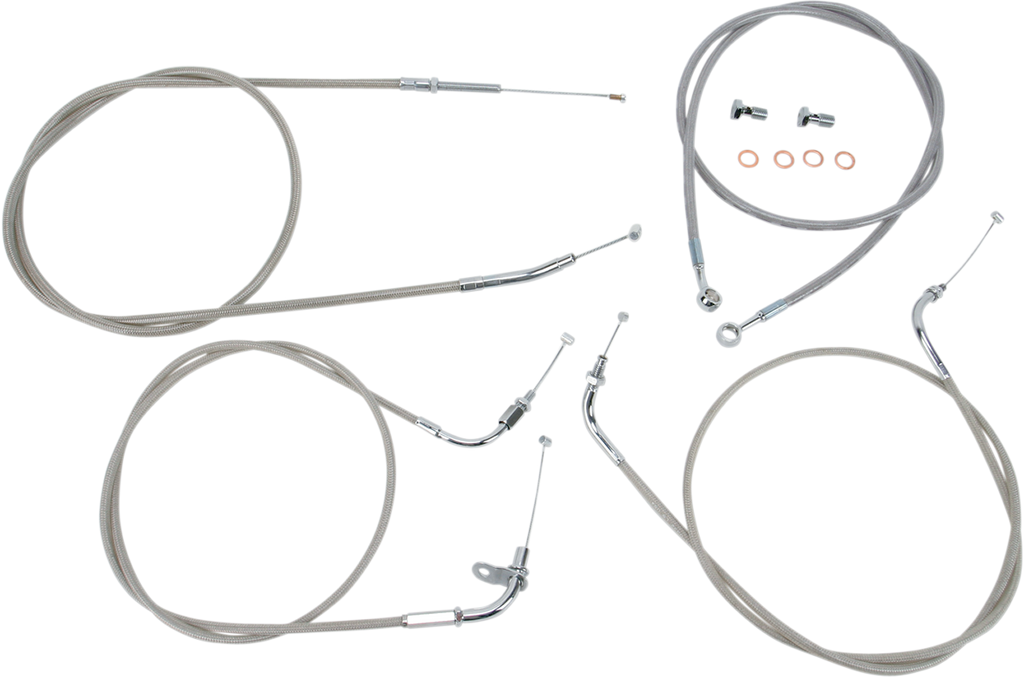 Baron Stainless Handlebar Cable/Line Kit