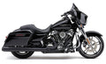 Cobra Powrflo 2-1 W/Billet TIP Black FLH/FLT 17-25 6451RB for Harley-Davidson