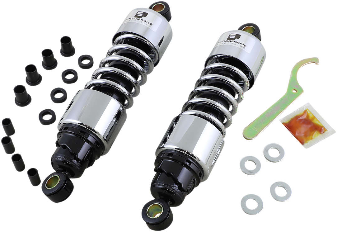 Progressive Suspension 412 Series Shocks — Chrome
