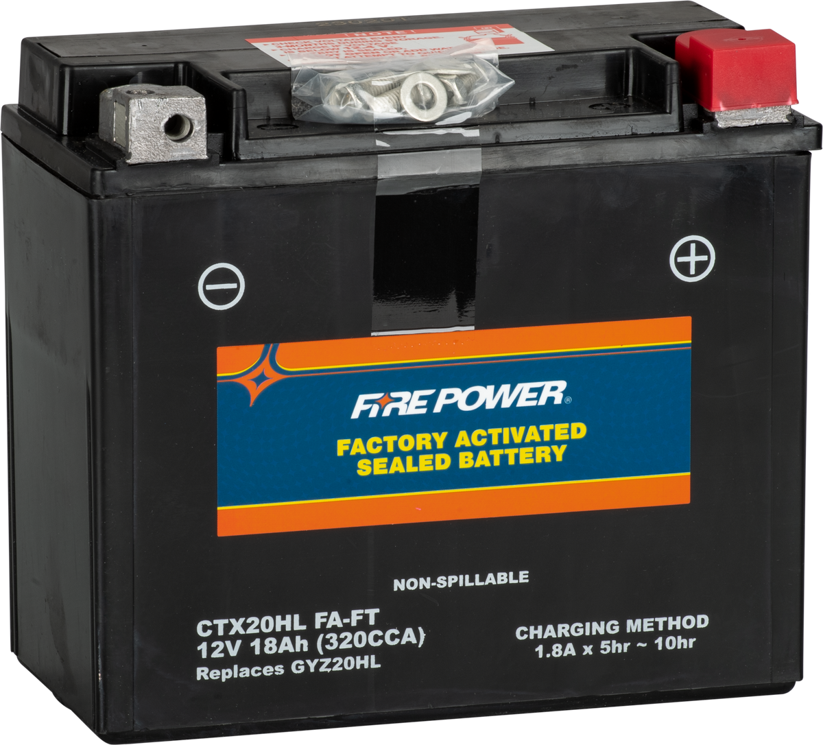 Fire Power Battery CTX20HL (FA) FT Sealed Factory Activated for Harley-Davidson FLD Dyna Switchback / FLDE Softail Deluxe & More