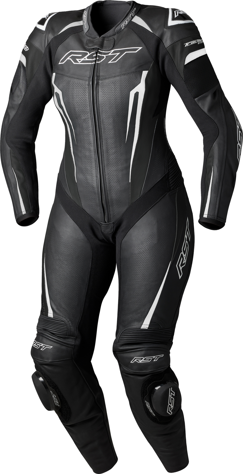 RST Womens Tractech EVO D3O Suit Black/White Leather 3XL 103643WHI-20