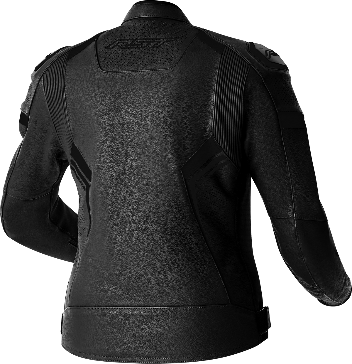 RST Womens S1 D3O Leather Jacket Black/Black MD 103626BLK-12