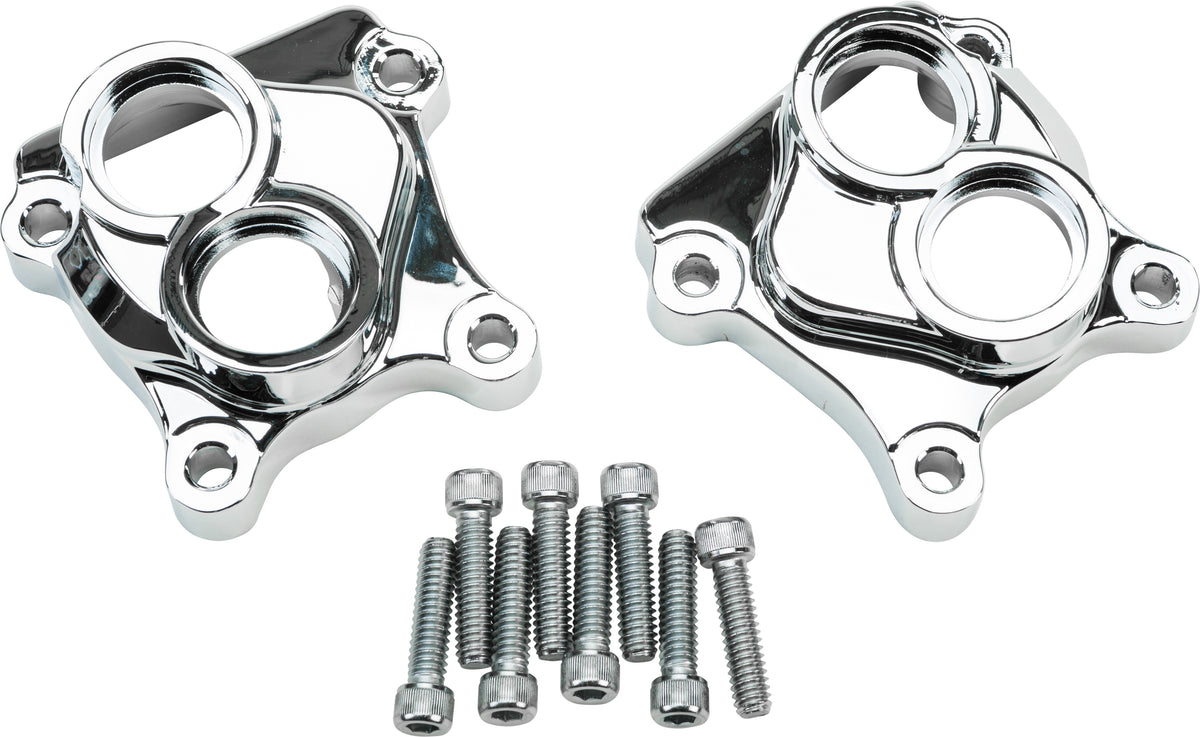 Harddrive Twin Cam Tappet Cover Set Chrome 68-321 for Harley-Davidson FLD Dyna Switchback / FLHR Road King & More