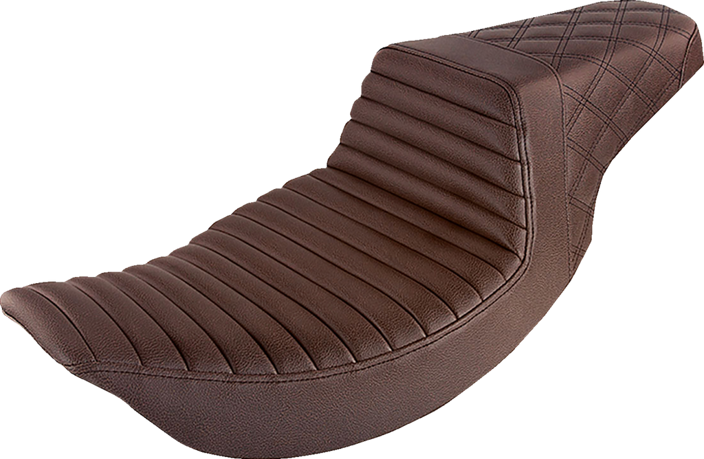 Saddlemen Step-Up Seat — Front Tuck-n-Roll/Rear Lattice Stitch