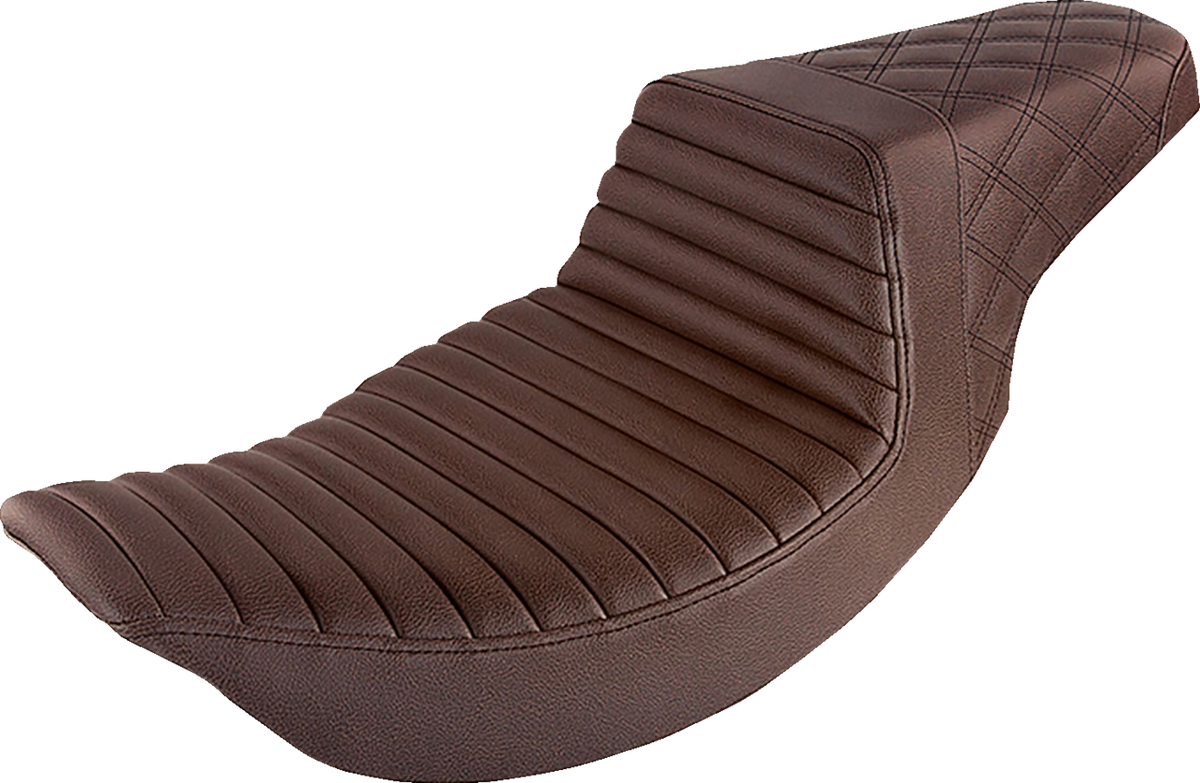Saddlemen Step-Up Seat — Front Tuck-n-Roll/Rear Lattice Stitch
