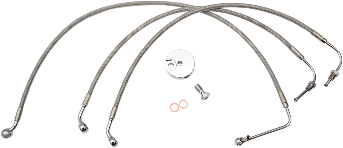 LA Choppers Stainless Steel Brake Line Kit