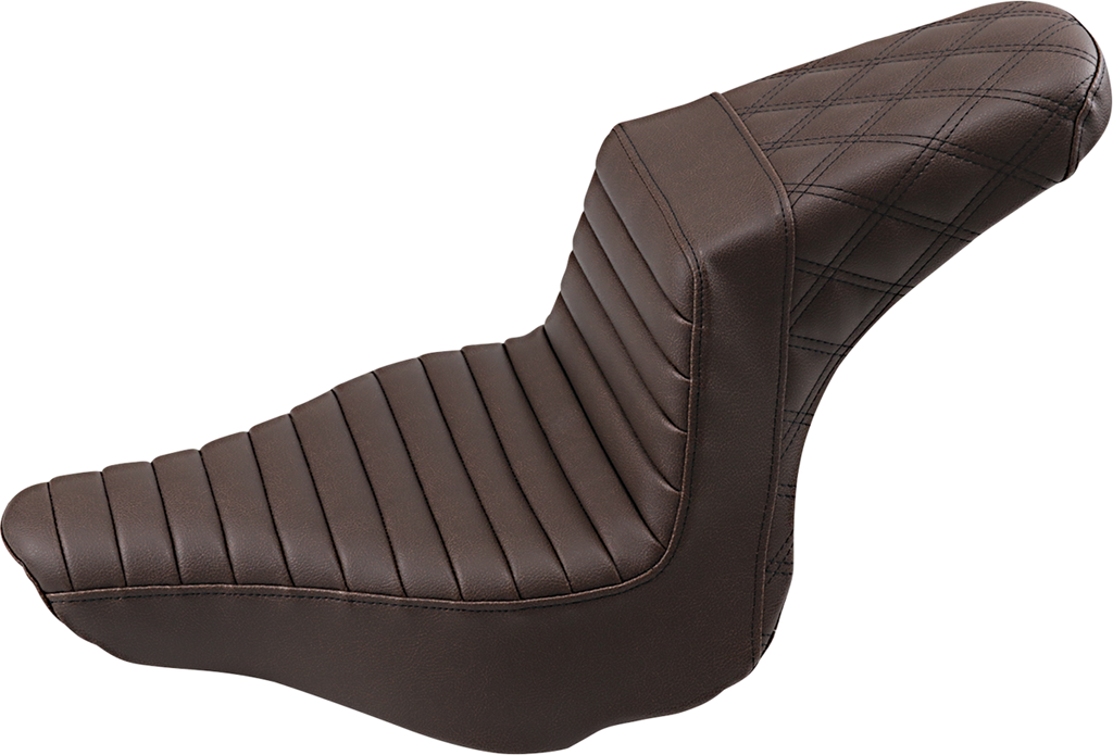 Saddlemen Step-Up Seat — Front Tuck-n-Roll/Rear Lattice Stitch