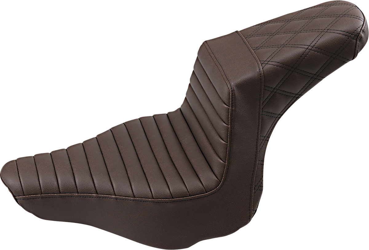 Saddlemen Step-Up Seat — Front Tuck-n-Roll/Rear Lattice Stitch