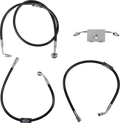 LA Choppers Black Braided Brake Line Kit