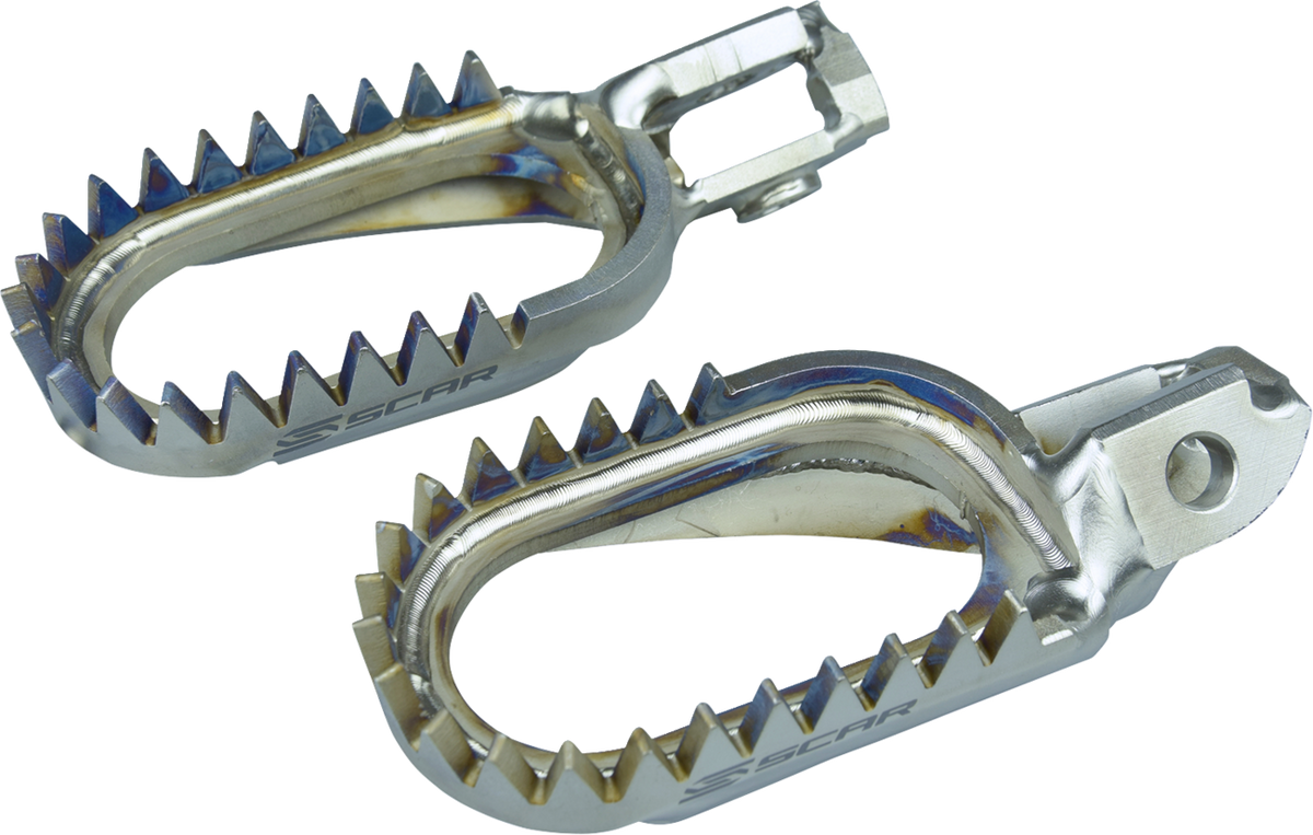 Scar Racing Anti-Mud Titanium Foot Pegs