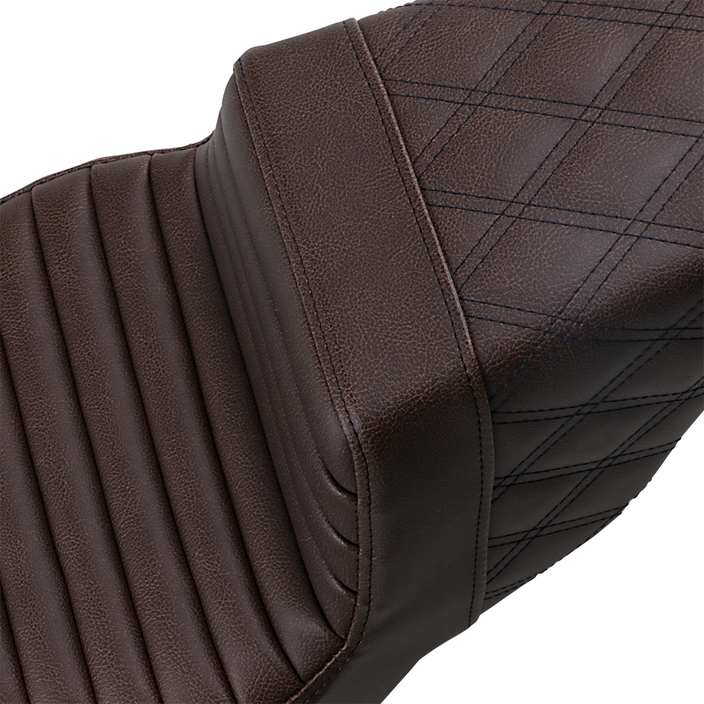 Saddlemen Step-Up Seat — Front Tuck-n-Roll/Rear Lattice Stitch