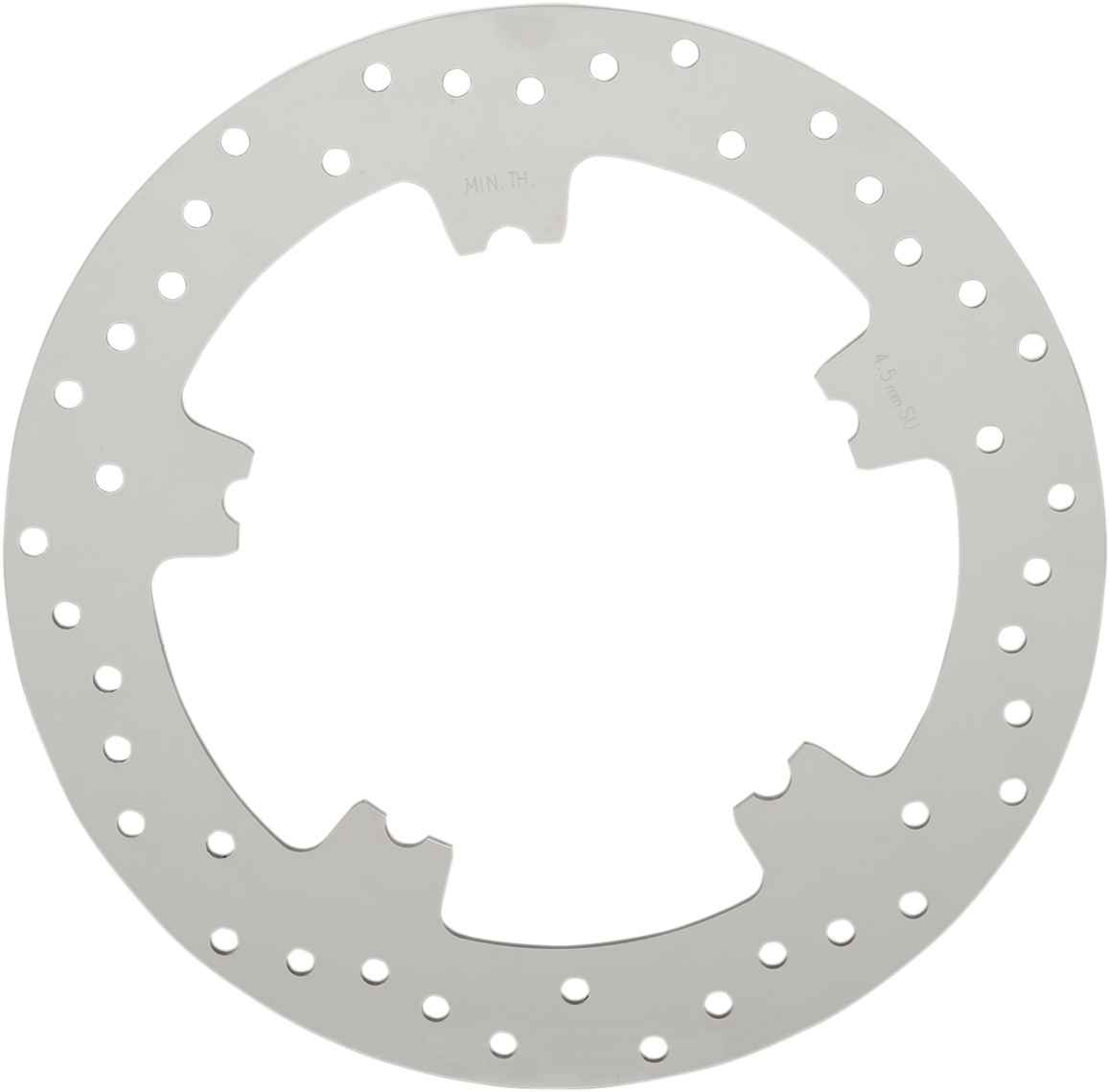 Drag Specialties Polished Stainless Steel Drilled Brake Rotor