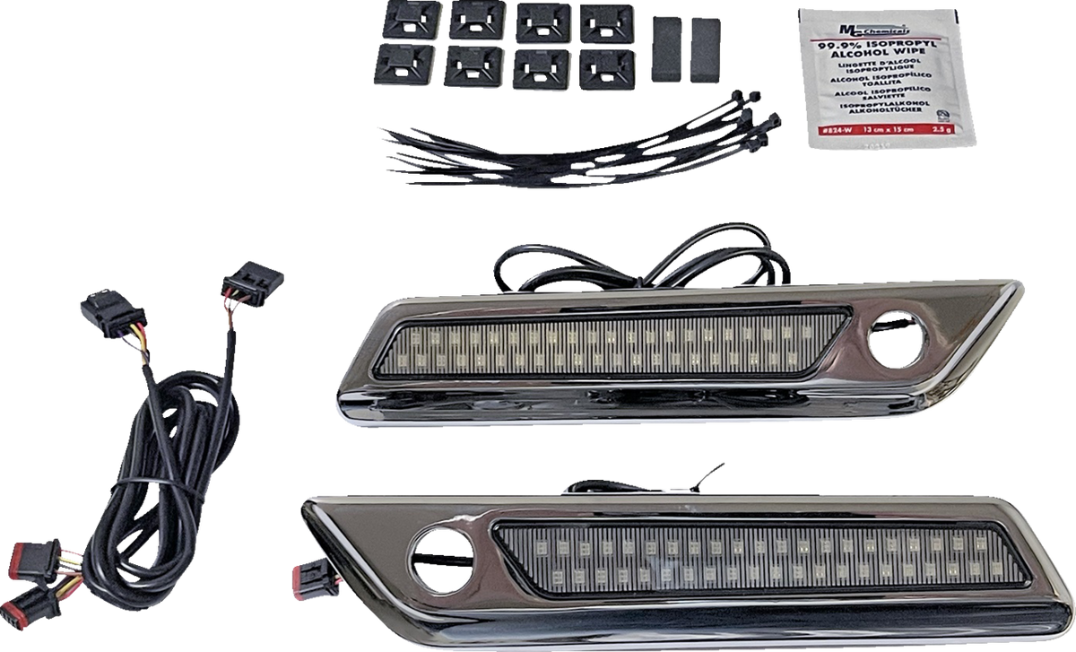 Custom Dynamics Saddlebag Latch Dual Color Accent Lights
