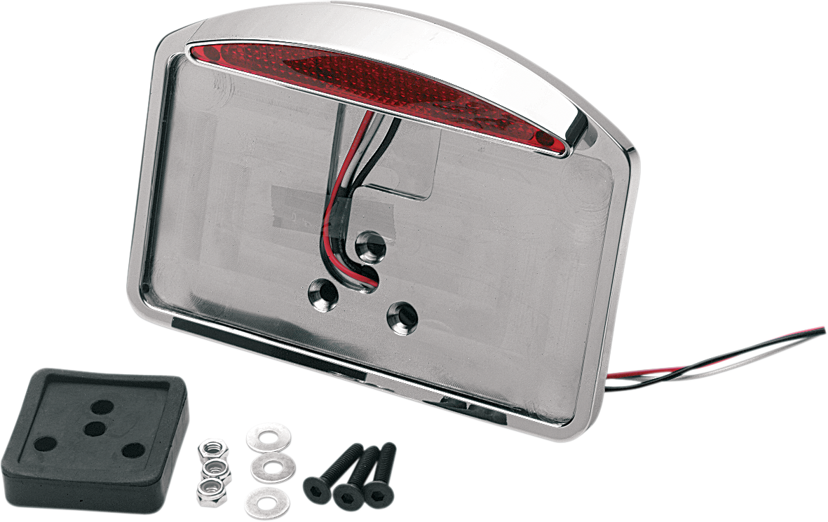 Drag Specialties LED Half-Moon Taillight/License Plate Mount