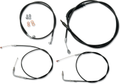 LA Choppers Standard Black Vinyl Handlebar Cable/Brake Line Kit — Ape Hanger