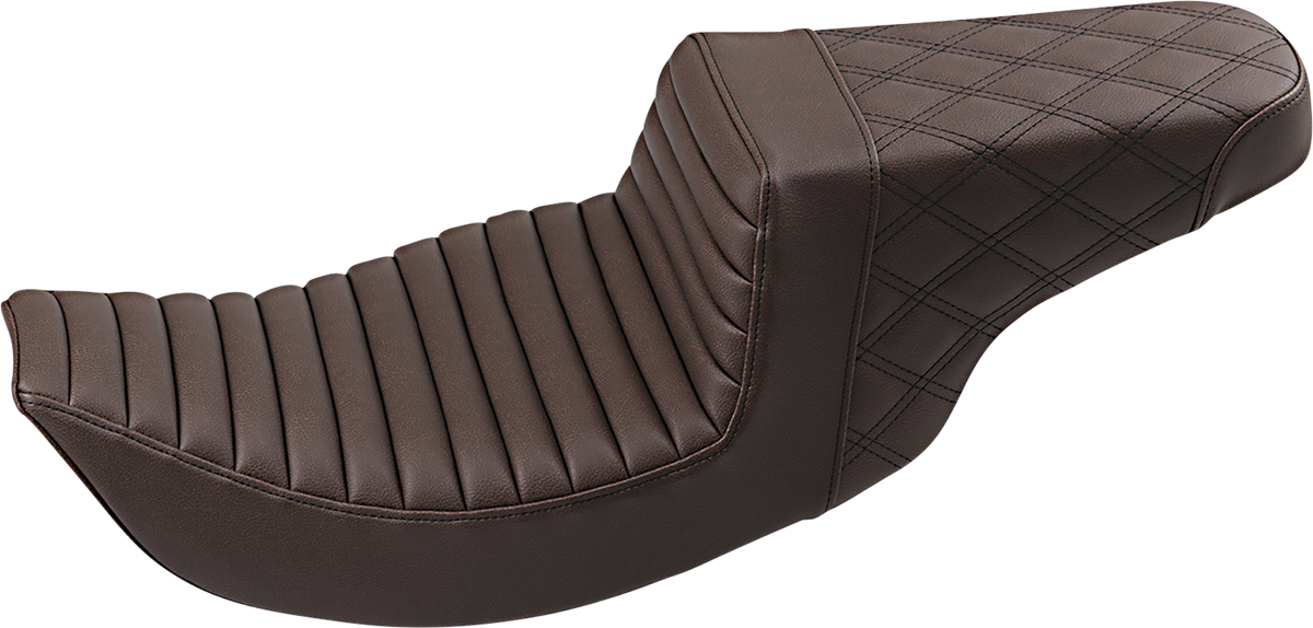 Saddlemen Step-Up Seat — Front Tuck-n-Roll/Rear Lattice Stitch