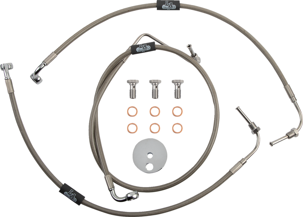 LA Choppers Stainless Steel Brake Line Kit