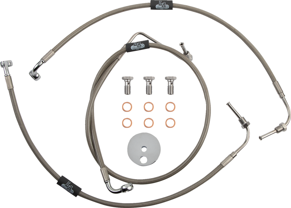 LA Choppers Stainless Steel Brake Line Kit