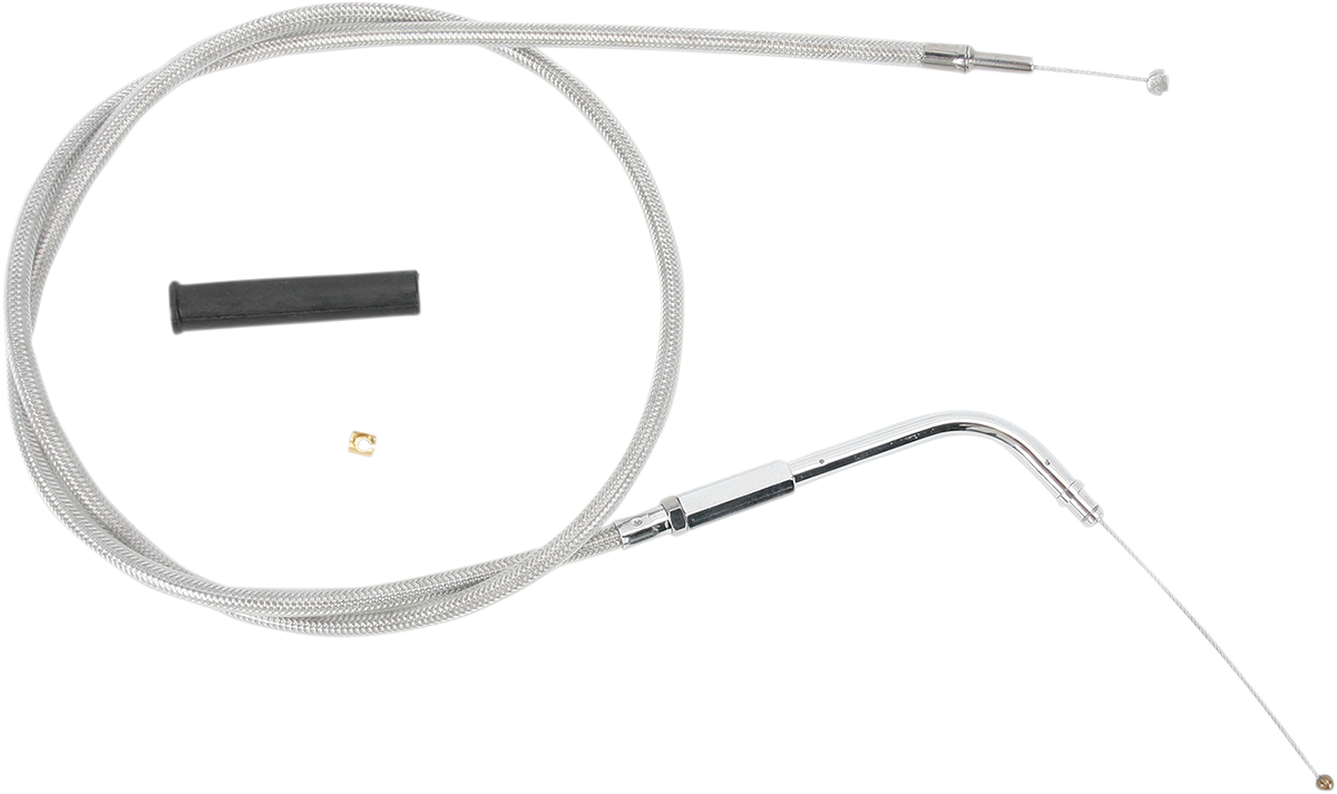 Drag Specialties Stainless Braided Idle Cable