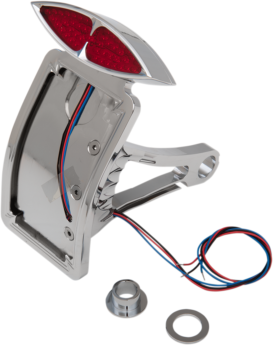 Drag Specialties Side-Mount Deco Taillight with License Plate Mount
