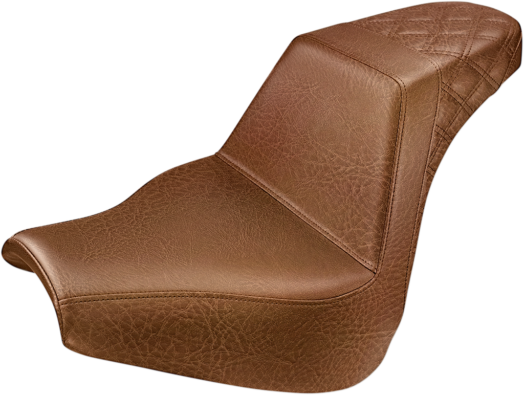 Saddlemen Step-Up Seat — Rear Lattice Stitch
