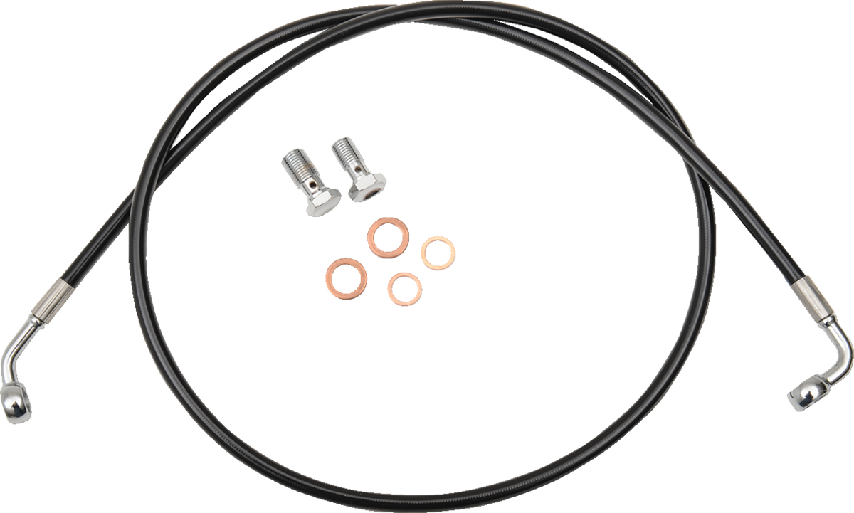 LA Choppers Black Braided Brake Line Kit