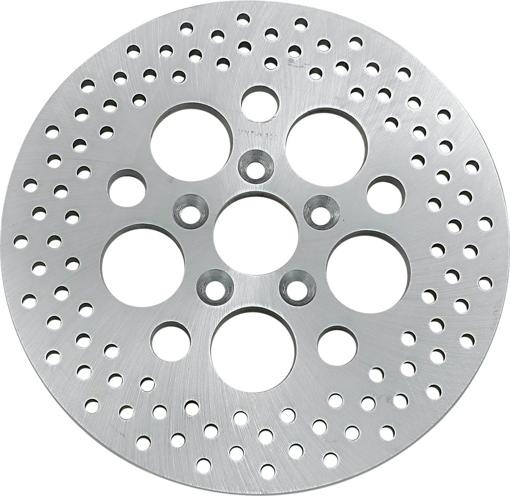 Drag Specialties Polished Stainless Steel Drilled Brake Rotor
