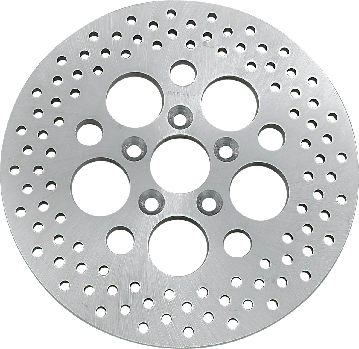Drag Specialties Polished Stainless Steel Drilled Brake Rotor