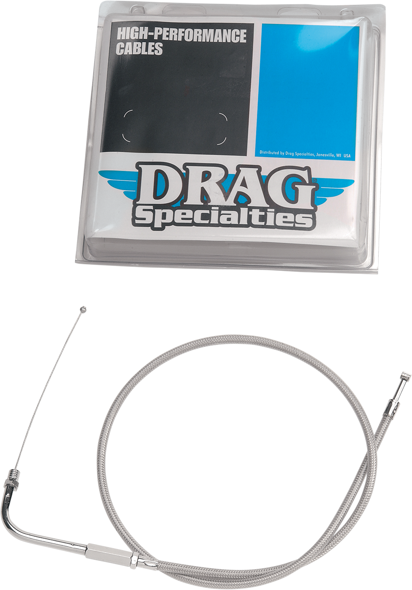 Drag Specialties Stainless Braided Throttle Cable