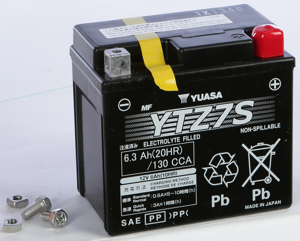 Yuasa Battery YTZ7S Sealed Factory Activated YUAM727ZS for American Iron Horse / Aprilia & More