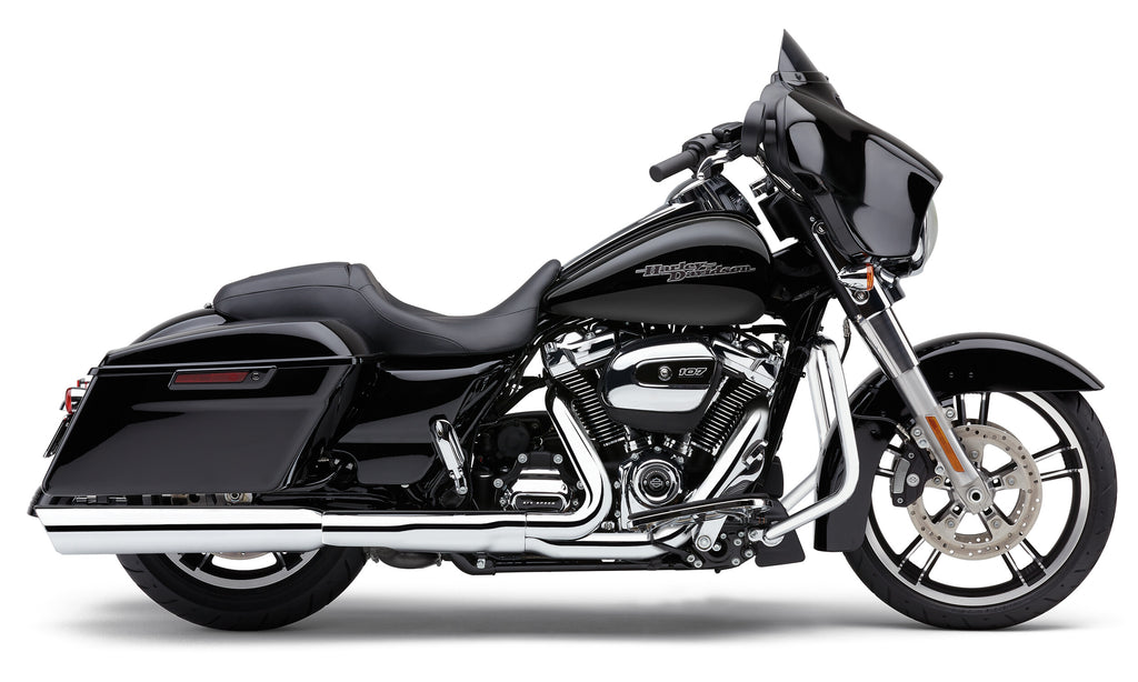 Cobra 909-TWINS 4" Slip-ONS Chrome FLH/FLT 17-25 6108 for Harley-Davidson
