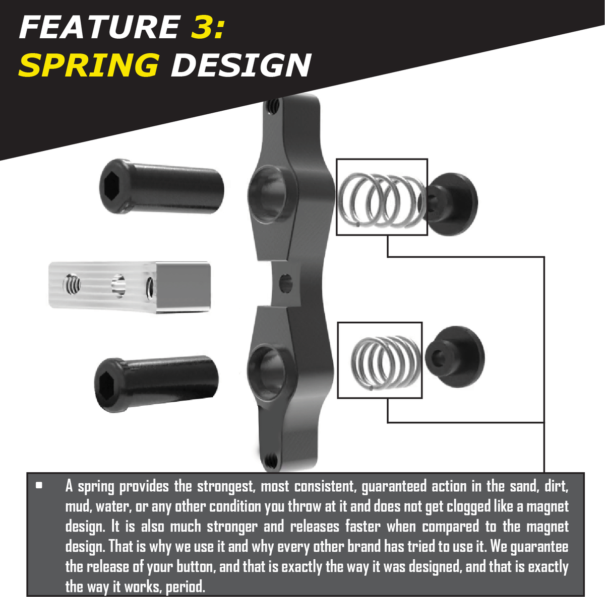 Tamer Double Button X-Wing Black HH-DBU-02K