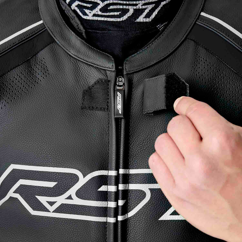 RST S1 D3O Suit BLK/WHI Leather LG 103604WHI-44