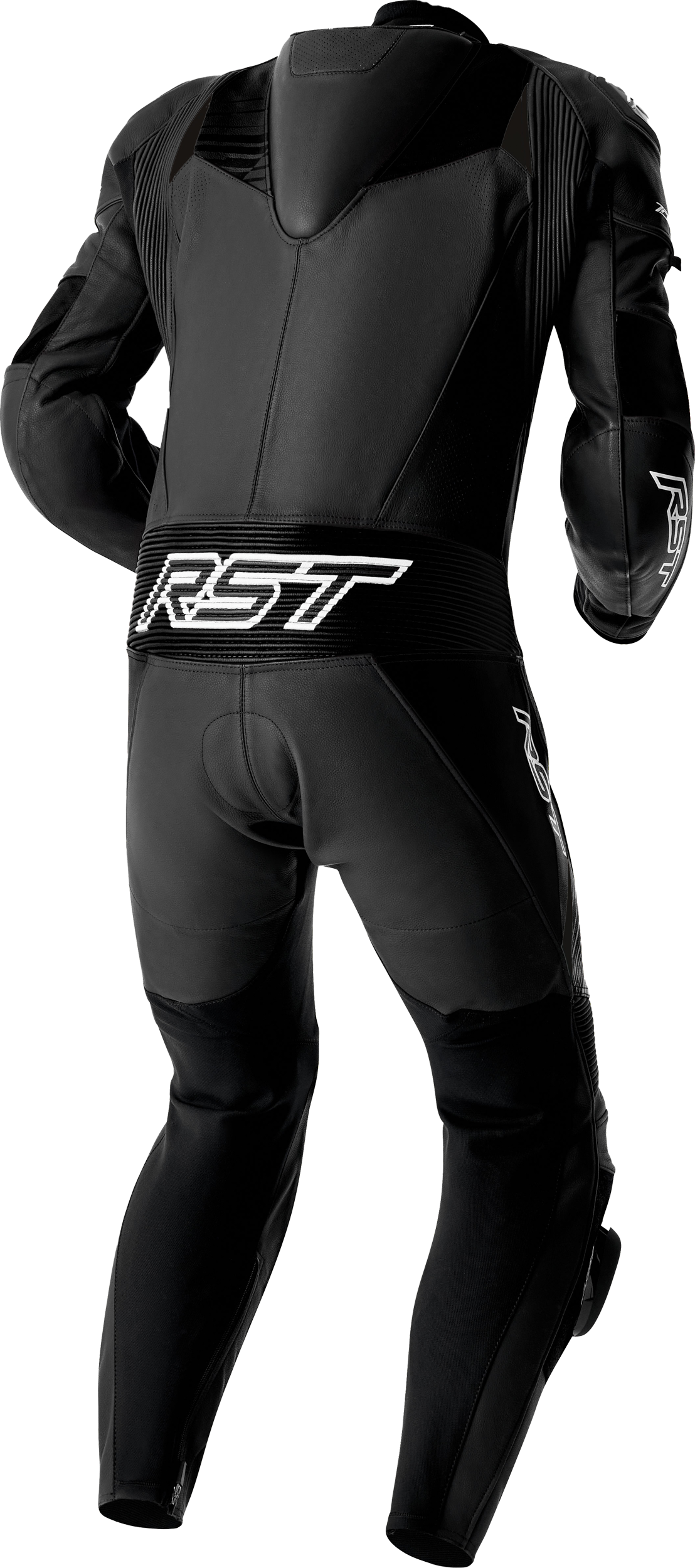 RST Tractech EVO D3O Suit BLK/WHI Leather 3X 103634WHI-50