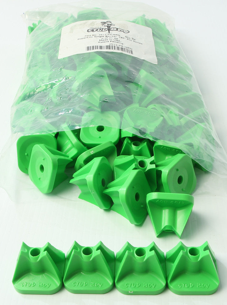 Stud Boy Super-Lite Pro Series Single Backers .75" 84/PK Green 2513-P8-GRN