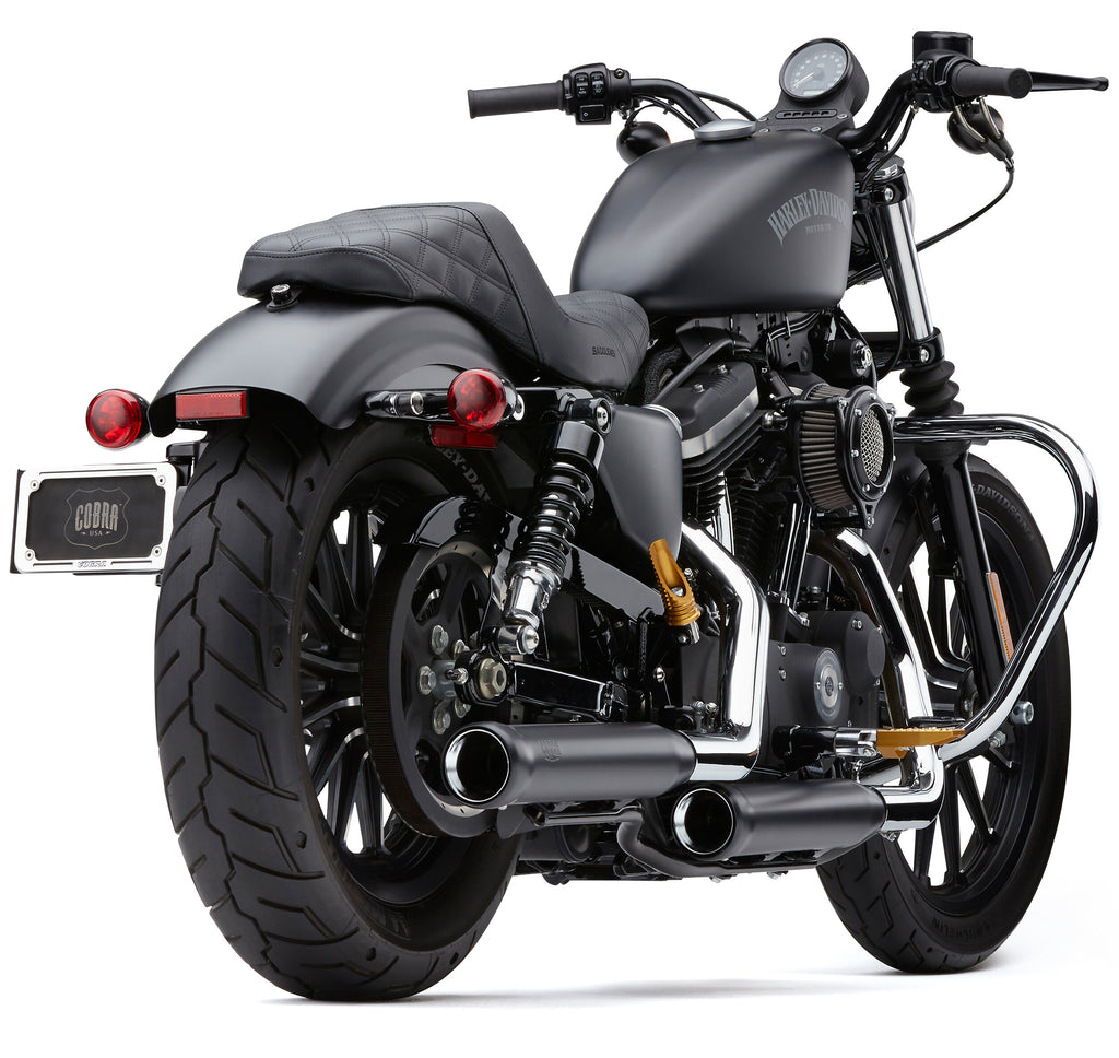 Cobra 3" NH Series Slip-ONS Black Sportster 04-13 6085RB for Harley-Davidson