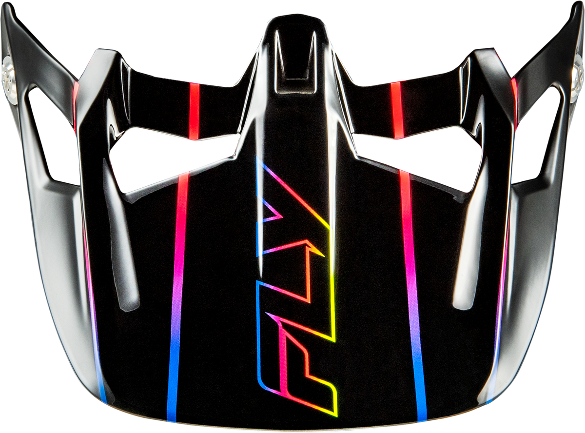 FLY Racing Werx-R Carbon Flow Visor Black/Multi 73-9233V
