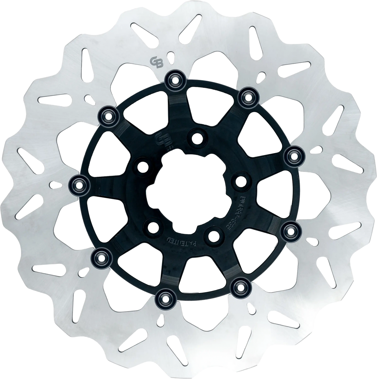 Gbrakes Over Sized Front Brake Rotors Rotor 12.5" Floating Wave FR Black GBDU007 for Harley-Davidson FLTR Road Glide / FLTRSE CVO Road Glide & More