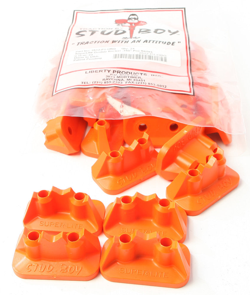 Stud Boy Super-Lite Pro Series Double Backers .75" 24/PK Orange 2512-P1-ORG
