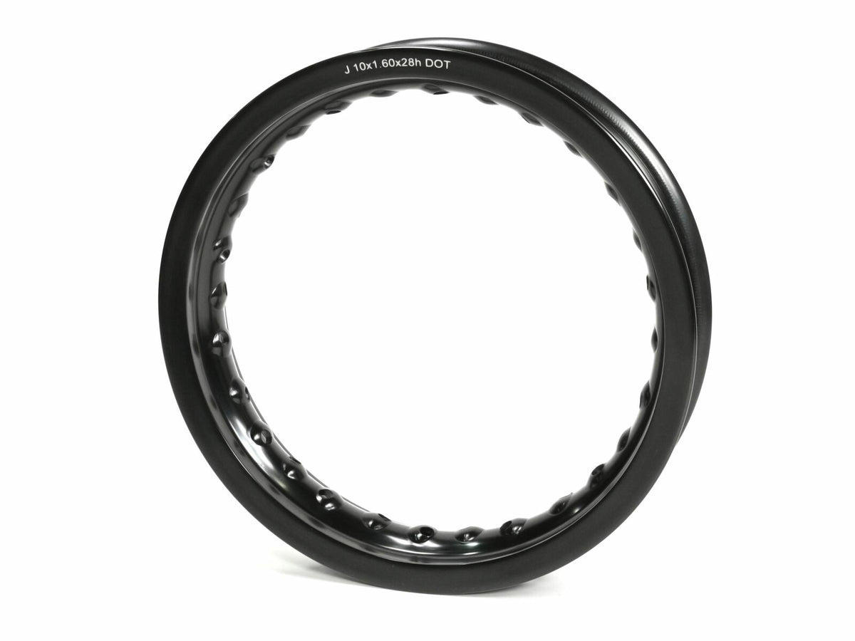 Bbr Aluminum Minibike Rims RIM - Aluminum 10"X1.60"X28H Black 388-HXR-5111