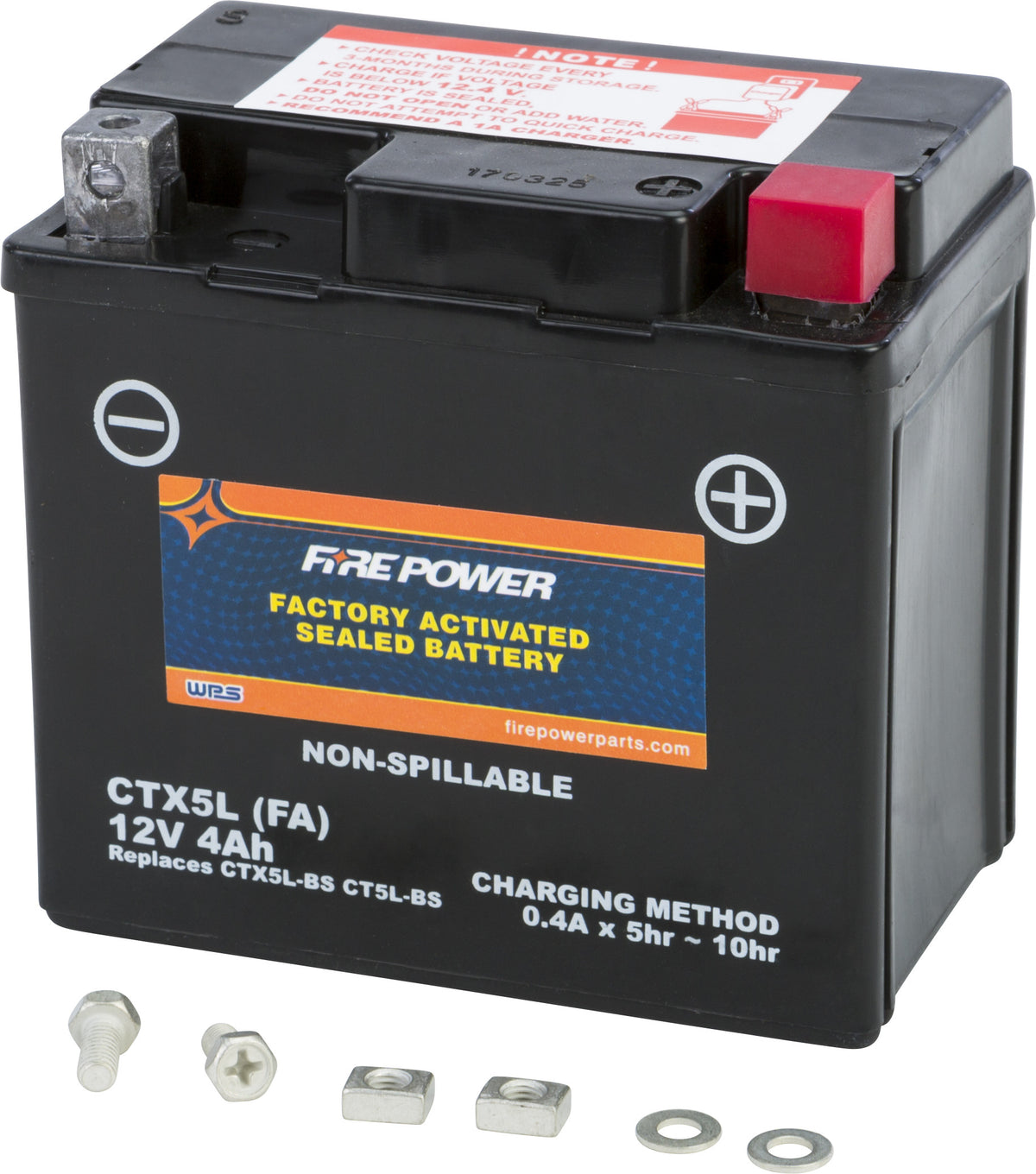 Fire Power Battery CTX5L Sealed Factory Activated CTX5L-BS(FA) for Arctic Cat / Cannondale & More