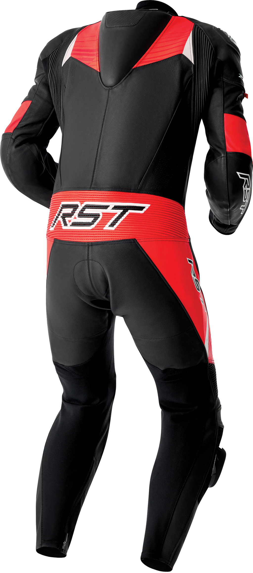 RST Tractech EVO D3O Suit BLK/FLO Red Leather SM 103634F.RED-40