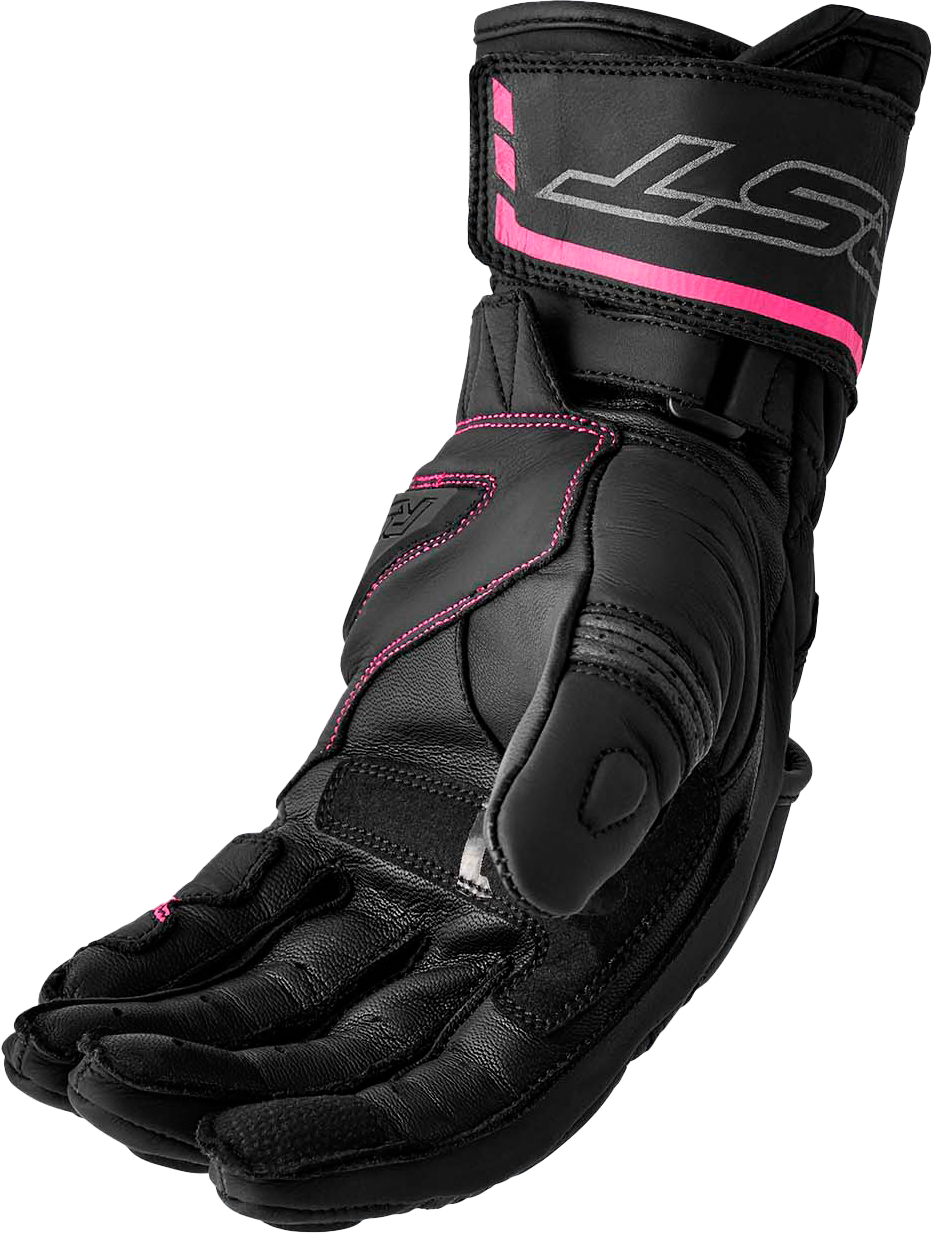 RST Womens S1 Glove Black/Pink Leather LG 103653PNK-08
