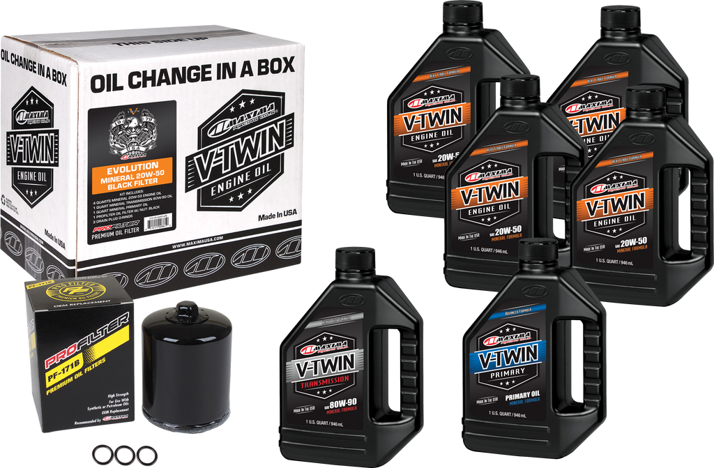 Maxima V-Twin Oil Change Kit
