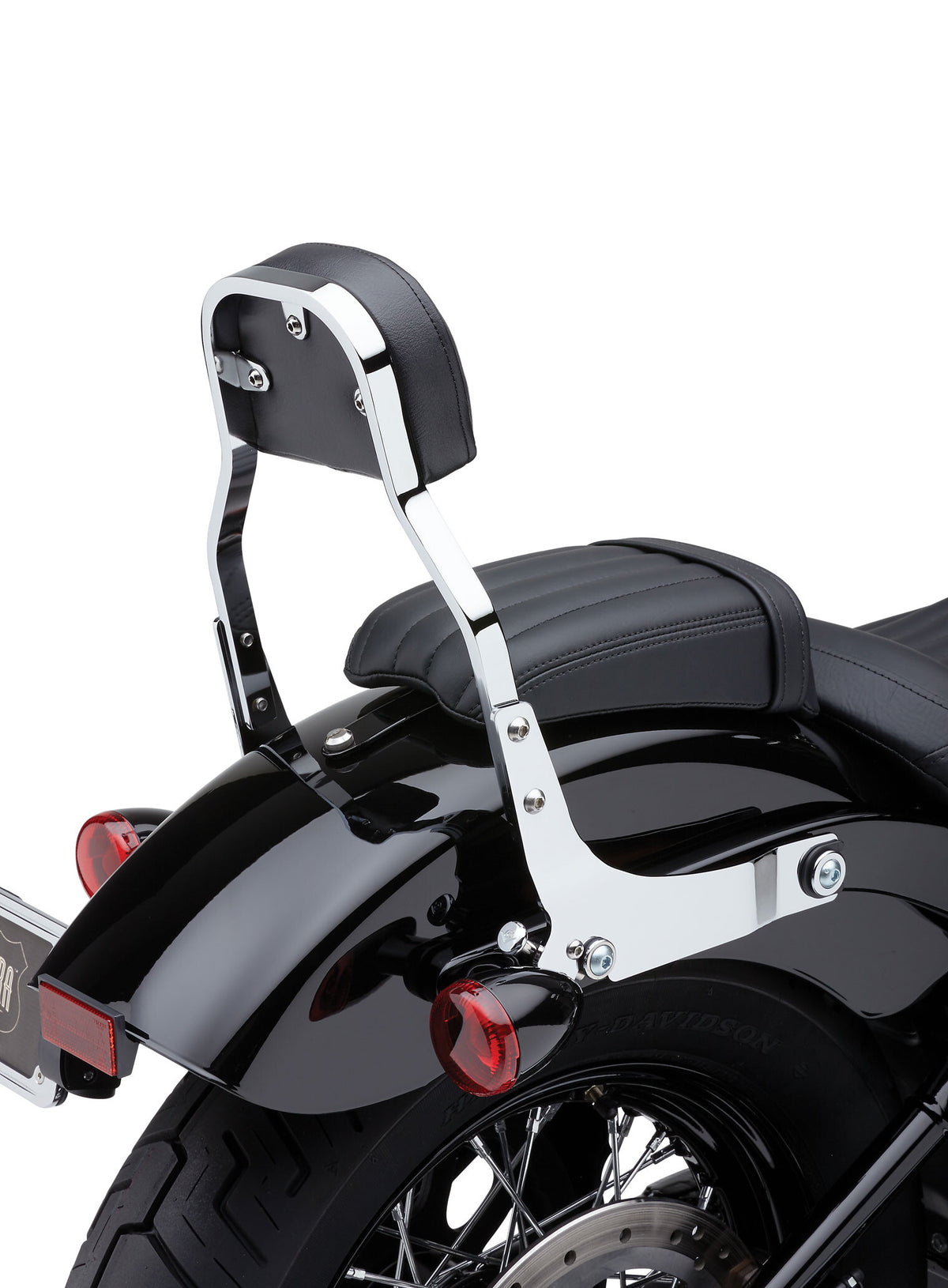 Cobra Detachable Backrest Mini Chrome Dyna 06-17 602-2024 for Harley-Davidson FXD Dyna Super Glide / FXDB Dyna Street Bob & More