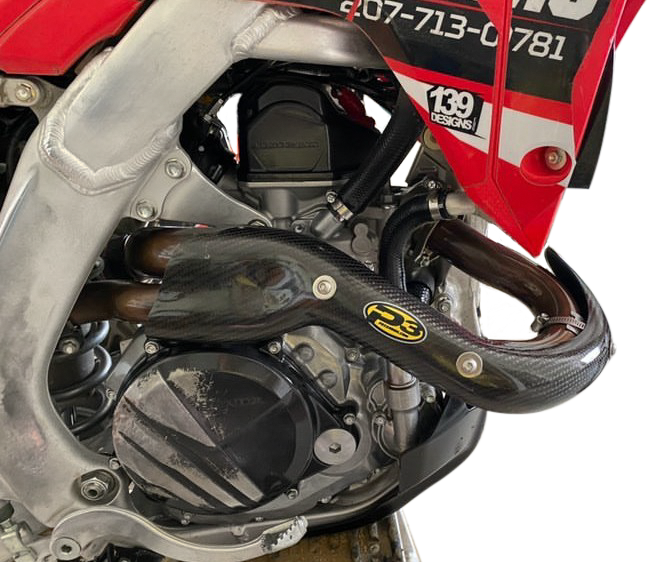 P3 Heat Shield Carbon STK Pipe 205076 for Honda CRF450R / CRF450RX 2019-2020