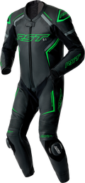 RST S1 D3O Suit BLK/GRY/FLO GRN Leather 2X 103604F.GRN-48